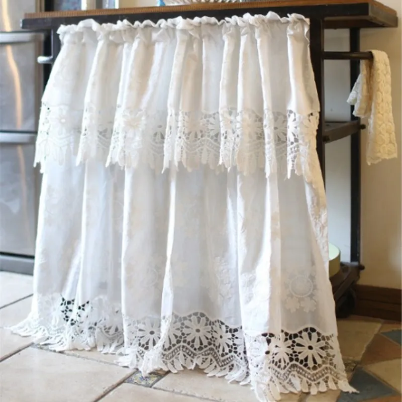JUYANG. American white cotton short curtain. Lace Princess embroidered coffee curtain. Cupboard curtain. Door curtain.
JUYANG. American white cotton short curtain. Lace Princess embroidered coffee curtain. Cupboard curtain. Door curtain.