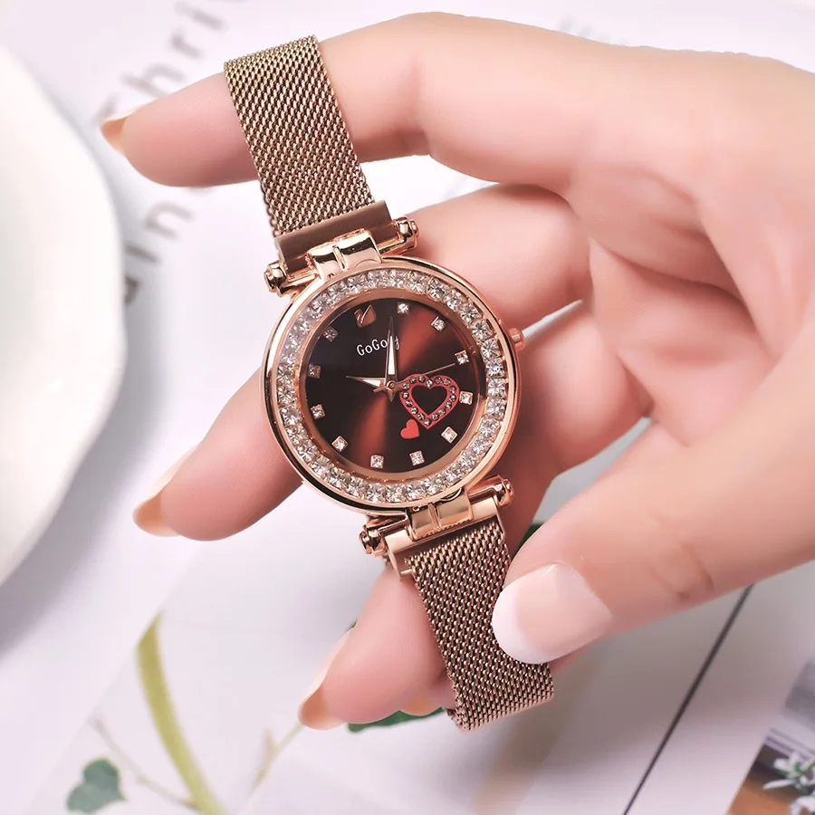 Classic Fashion Women Watch Trend Heart Rhinestone Dial New Watches Luxury Brand Alloy Mesh Strap Ladies Quartz Wrist Watch 2019
Classic Fashion Women Watch Trend Heart Rhinestone Dial New Watches Luxury Brand Alloy Mesh Strap Ladies Quartz Wrist Watch 2019