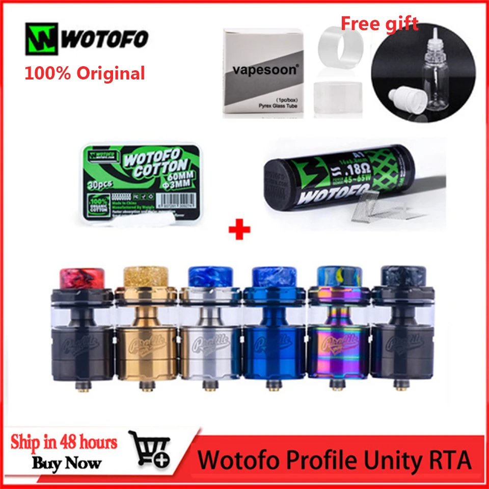 In Stock! Original Wotofo Profile Unity RTA Atomizer Vape Tank 25mm 3.5ml/5ml Top filling Airflow +30Pcs Cotton +10Pcs Mesh Coil
In Stock! Original Wotofo Profile Unity RTA Atomizer Vape Tank 25mm 3.5ml/5ml Top filling Airflow +30Pcs Cotton +10Pcs Mesh Coil