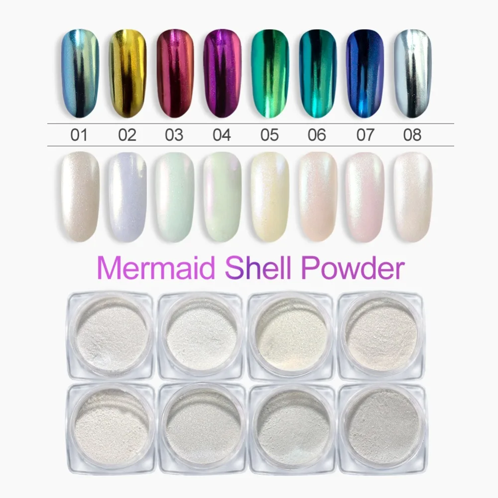 COSCELIA 1 Box Pearl Shell Chameleon Mirror Nail Powder Glitters DIY Shell Nail Art Chrome Pigment Dust Manicure Decoration
COSCELIA 1 Box Pearl Shell Chameleon Mirror Nail Powder Glitters DIY Shell Nail Art Chrome Pigment Dust Manicure Decoration