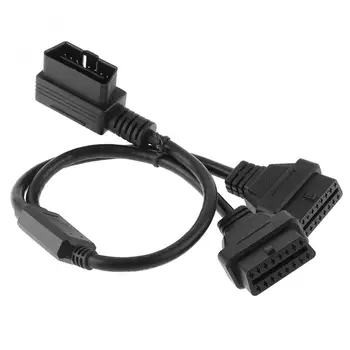 3 In 1 OBD-II 90 Degrees L Type 16 Pin Male to 2 16 Pin Female 37CM Auto Extended Connector Line for Car Diagnostic Tool
3 In 1 OBD-II 90 Degrees L Type 16 Pin Male to 2 16 Pin Female 37CM Auto Extended Connector Line for Car Diagnostic Tool
