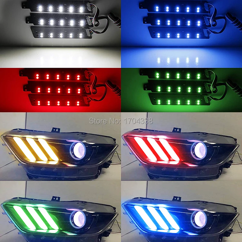 1 Set RGBW Multicolor LED DRL Board Lighting Kit For 2015-2017 Ford Mustang, Smartphone Remote Controlled
1 Set RGBW Multicolor LED DRL Board Lighting Kit For 2015-2017 Ford Mustang, Smartphone Remote Controlled