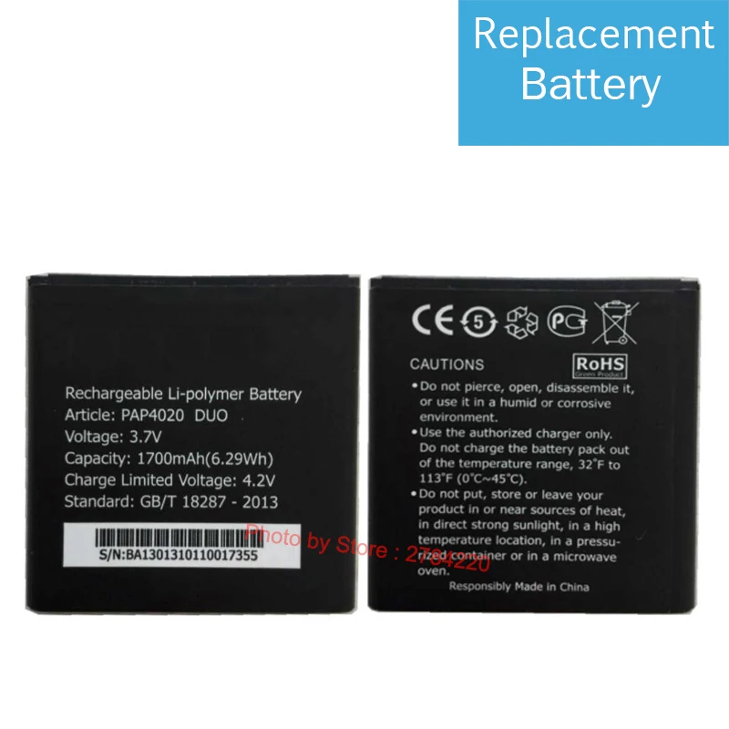 Rograpo 1700 mAh Replacement Battery For Prestigio Multiphone PAP4020 DUO 4020 Baterij Batterie Batteria Cell Phone Batteries
Rograpo 1700 mAh Replacement Battery For Prestigio Multiphone PAP4020 DUO 4020 Baterij Batterie Batteria Cell Phone Batteries