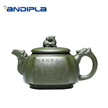 300ml Authentic Yixing Purple Clay Teapot Raw Ore Green Mud Zisha Pot Tea Kettle Vintage Drinkware Teaware Decoration Collection
300ml Authentic Yixing Purple Clay Teapot Raw Ore Green Mud Zisha Pot Tea Kettle Vintage Drinkware Teaware Decoration Collection