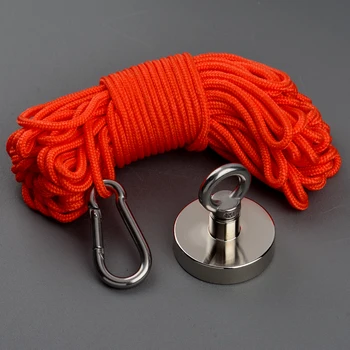 200Kg Magnet 60mm Super Imanes Neodymium N52 Magnet Strong Round Ring Fishing Magnet Magnetic Material Base with 20m Rope
200Kg Magnet 60mm Super Imanes Neodymium N52 Magnet Strong Round Ring Fishing Magnet Magnetic Material Base with 20m Rope