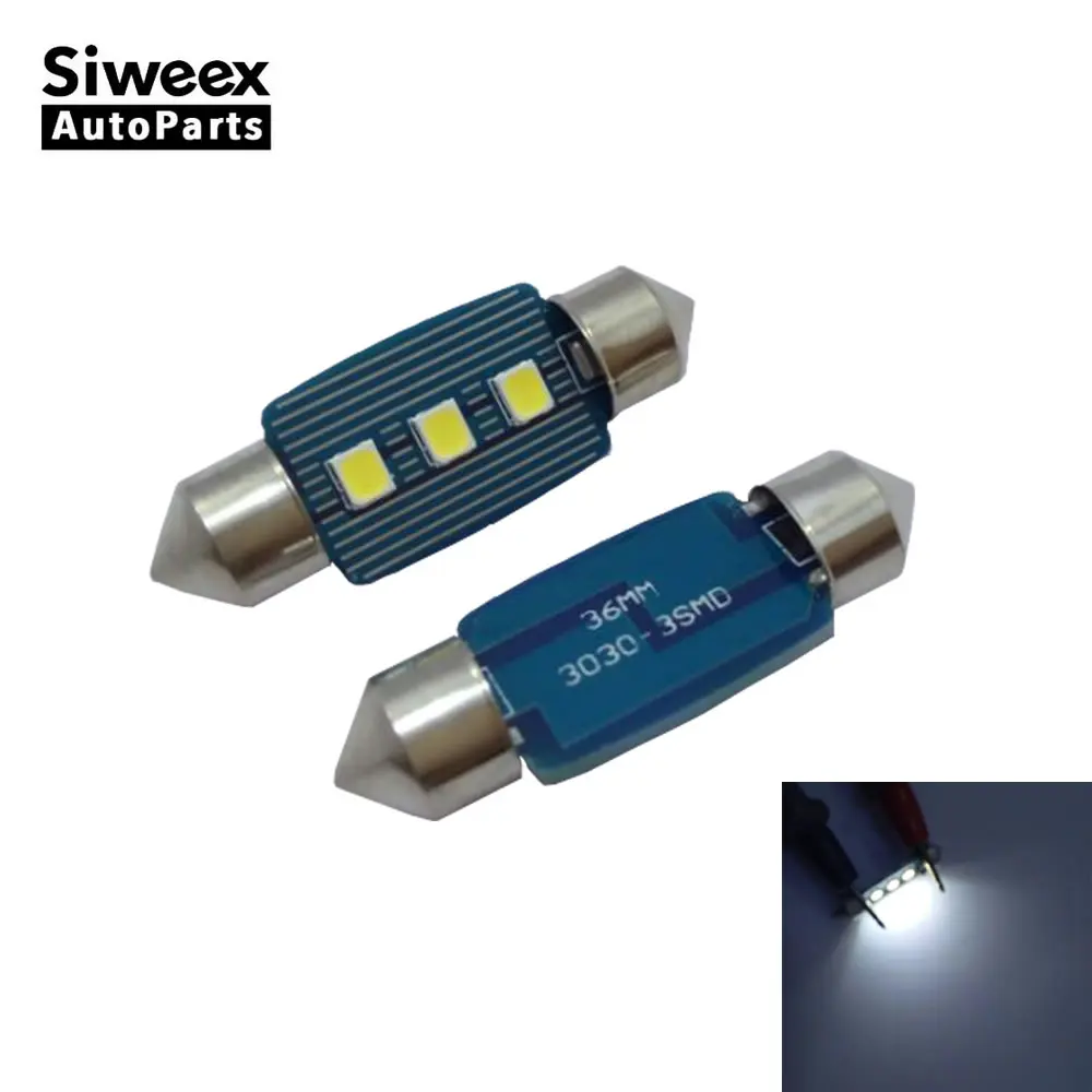 1 Pcs LED Car 3030 2 SMD 31mm 36mm 39mm 41mm 3 Smd Festoon Bulbs Dome Reading Lights Auto Interior Lamp White 12V DC
1 Pcs LED Car 3030 2 SMD 31mm 36mm 39mm 41mm 3 Smd Festoon Bulbs Dome Reading Lights Auto Interior Lamp White 12V DC