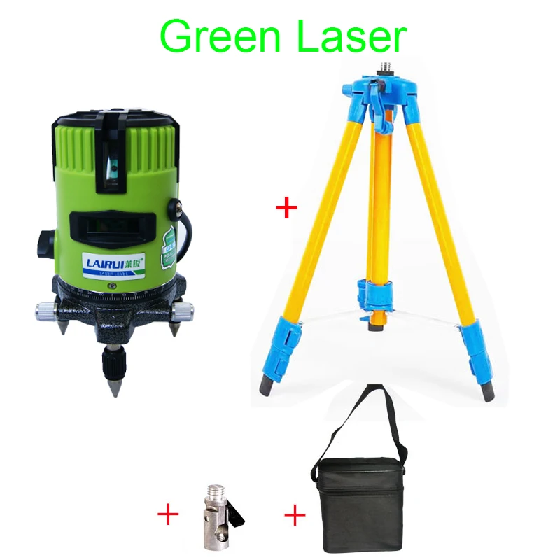 LAIRUI brand 5 lines 6 points red green laser level 635nm 360 degree rotary cross laser line level and tripod
LAIRUI brand 5 lines 6 points red green laser level 635nm 360 degree rotary cross laser line level and tripod