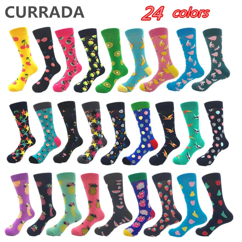 Brand Quality Mens Happy Socks Fruit Star Balloon paper crane 24colors Funny Socks Casual Combed Cotton Calcetines Largos Hombre
Brand Quality Mens Happy Socks Fruit Star Balloon paper crane 24colors Funny Socks Casual Combed Cotton Calcetines Largos Hombre