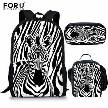 FORUDESIGNS 16 inch Zebra Printing School Bags for Children's Backpack Boys Girls Zoo Animal Schoolbags Kids Book Bags Mochila
FORUDESIGNS 16 inch Zebra Printing School Bags for Children's Backpack Boys Girls Zoo Animal Schoolbags Kids Book Bags Mochila