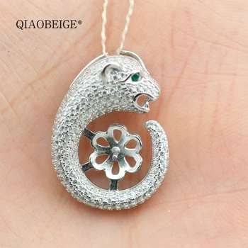 QIAOBEIGE 2pcs handmade Pearl Pendant Necklaces Charm wild nature leopard head Zicron Pure 925 Sterling Silver for Man Jewelry
QIAOBEIGE 2pcs handmade Pearl Pendant Necklaces Charm wild nature leopard head Zicron Pure 925 Sterling Silver for Man Jewelry