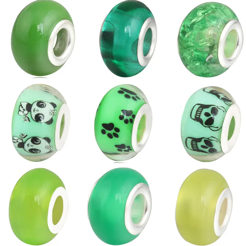 Summer Style Green Color Crystal Panda Bear Paw Flowers Glass Beads Fit Pandora Charms Bracelets for Women Murano DIY Jewelry
Summer Style Green Color Crystal Panda Bear Paw Flowers Glass Beads Fit Pandora Charms Bracelets for Women Murano DIY Jewelry