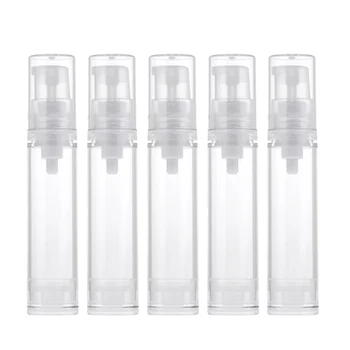 5PCS 10ml Clear Plastic Empty Bottle Portable Refillable Vial Airless Vacuum Bottle with Pump Press Container for Travel Carry
5PCS 10ml Clear Plastic Empty Bottle Portable Refillable Vial Airless Vacuum Bottle with Pump Press Container for Travel Carry