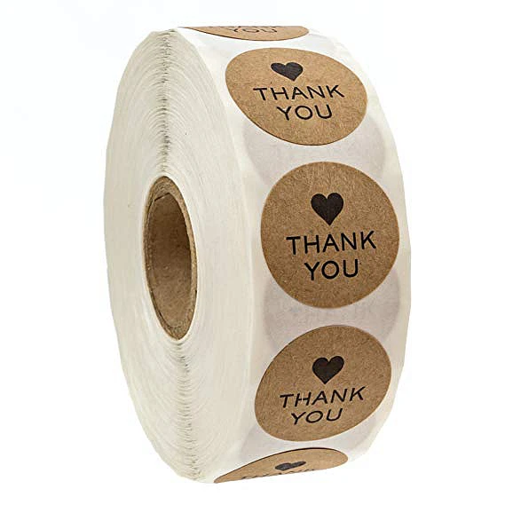 500 Labels Per Roll 1 Inch Round Natural Kraft Thank You Stickers Cute Stickers for Cake Packaging Seal Labels Handmade Sticker
500 Labels Per Roll 1 Inch Round Natural Kraft Thank You Stickers Cute Stickers for Cake Packaging Seal Labels Handmade Sticker