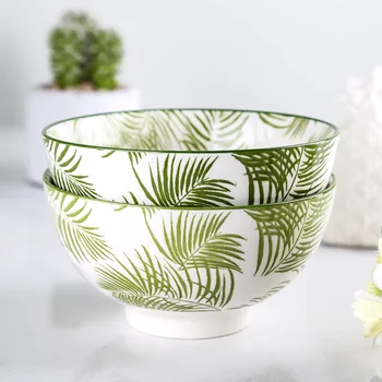 Ceramic Bowl With Green Plant Noodle Bowl Tableware Salad Bowl Porcelain
Ceramic Bowl With Green Plant Noodle Bowl Tableware Salad Bowl Porcelain