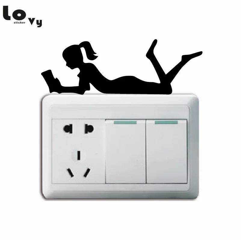 Creative Girl Reading Light Switch Sticker Cartoon Silhouette Viny Wall Stickers for Kids Room Home Decor
Creative Girl Reading Light Switch Sticker Cartoon Silhouette Viny Wall Stickers for Kids Room Home Decor