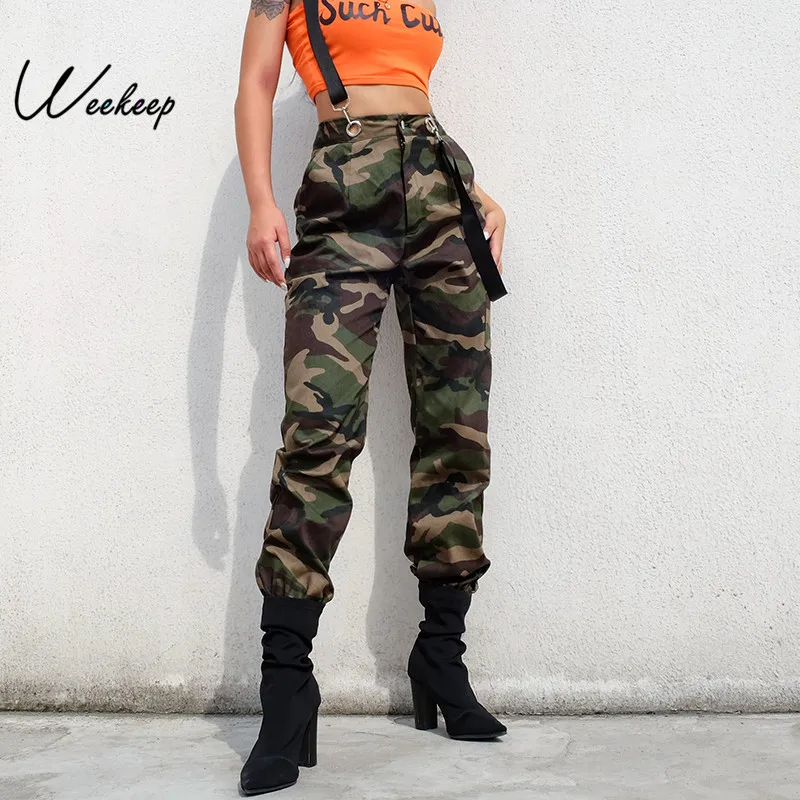 Weekeep Women High Waist Camouflage Overalls Streetwear Cotton Pockets Patchwork Pants Womens Loose Hippie Pencil Cargo Pants
Weekeep Women High Waist Camouflage Overalls Streetwear Cotton Pockets Patchwork Pants Womens Loose Hippie Pencil Cargo Pants