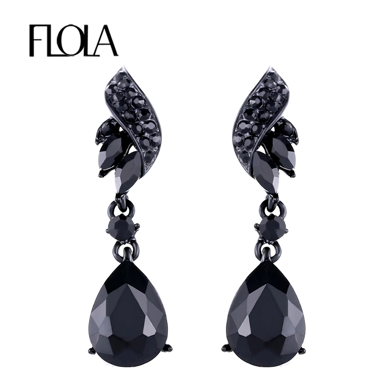 FLOLA 6 Colors Punk Black Crystal Angel Wings Drop Earrings Cute Water Drop Dangle Earrings for Women Fashion Gift ersj38
FLOLA 6 Colors Punk Black Crystal Angel Wings Drop Earrings Cute Water Drop Dangle Earrings for Women Fashion Gift ersj38
