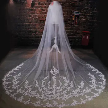 1t flowers open rich lace bride wedding veil accessories cathedral long with comb ivory white veil
1t flowers open rich lace bride wedding veil accessories cathedral long with comb ivory white veil