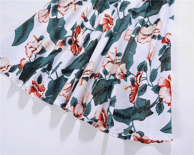 Kostlish Floral Print Summer Sundress 2017 Short Sleeve Belt Tunic Vintage Dress Women Elegant Swing Rockabilly Party Dresses (51)