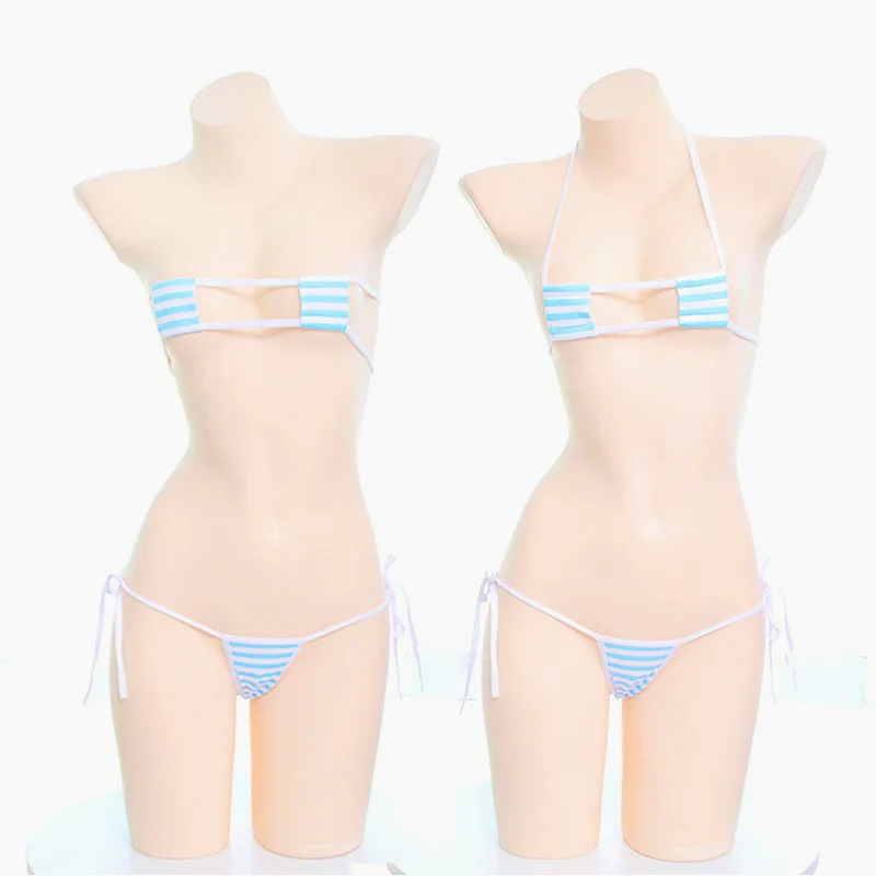 Kawaii Cute Sexy Lingerie White Striped Mini Square Cup Thong Strappy Costumes Sukumizu Swimwear Cosplay Micro Bikini Set
Kawaii Cute Sexy Lingerie White Striped Mini Square Cup Thong Strappy Costumes Sukumizu Swimwear Cosplay Micro Bikini Set