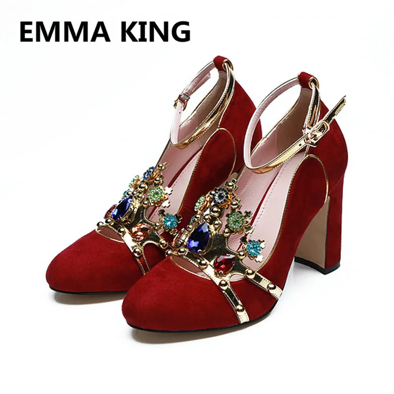 2019 New Runway Luxury Crystal Women Pumps Round Toe Buckle Strap Ladies Party Wedding Shoes Woman Mary Janes Elegant High Heels
2019 New Runway Luxury Crystal Women Pumps Round Toe Buckle Strap Ladies Party Wedding Shoes Woman Mary Janes Elegant High Heels