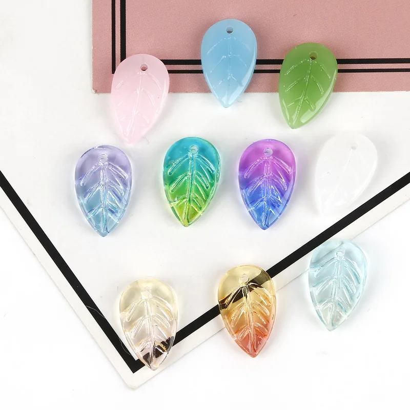 12 Colors 5pcs 18x11mm Leaf Petals Glass Beads Coloured Leaf Charms Pendant DIY Craft Earring Jewelry Making Accessories
12 Colors 5pcs 18x11mm Leaf Petals Glass Beads Coloured Leaf Charms Pendant DIY Craft Earring Jewelry Making Accessories