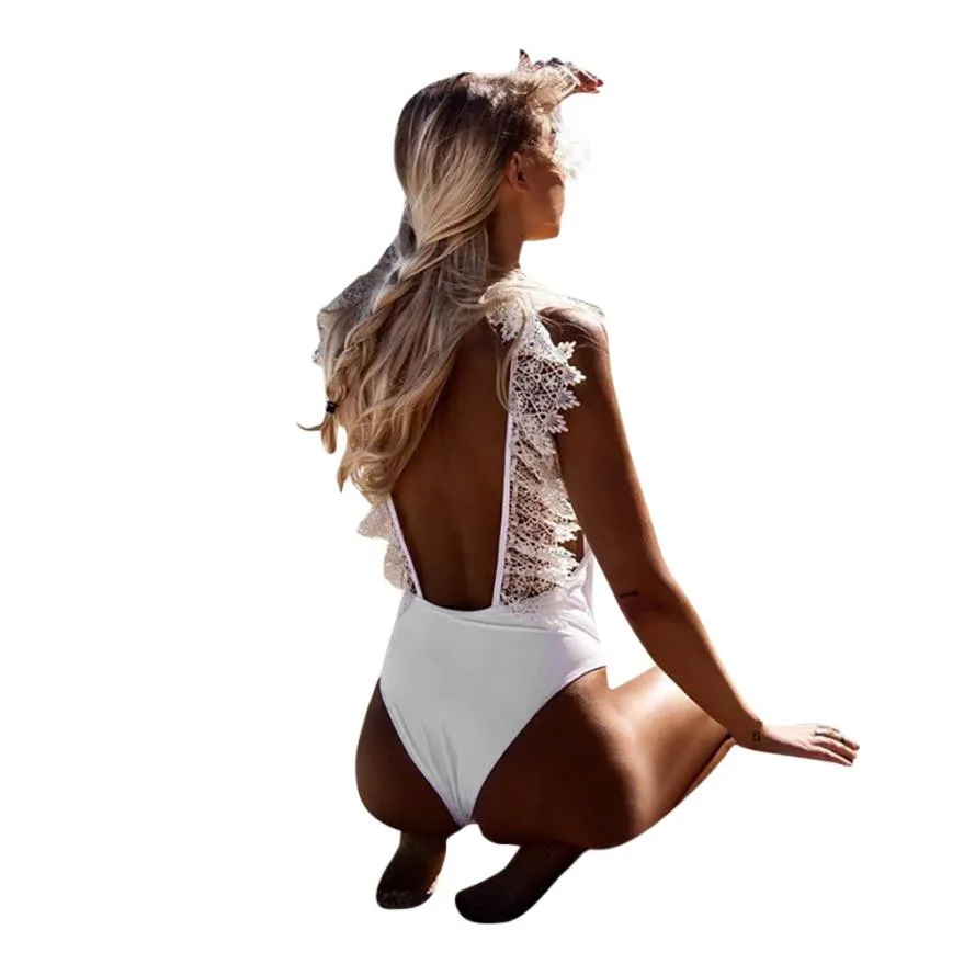 swimsuit one piece women V Neck Lace Bikini sexy Monokini Swimsuit Swimwear Bathing suits Beachwearmaillot de bain femme 2019
swimsuit one piece women V Neck Lace Bikini sexy Monokini Swimsuit Swimwear Bathing suits Beachwearmaillot de bain femme 2019