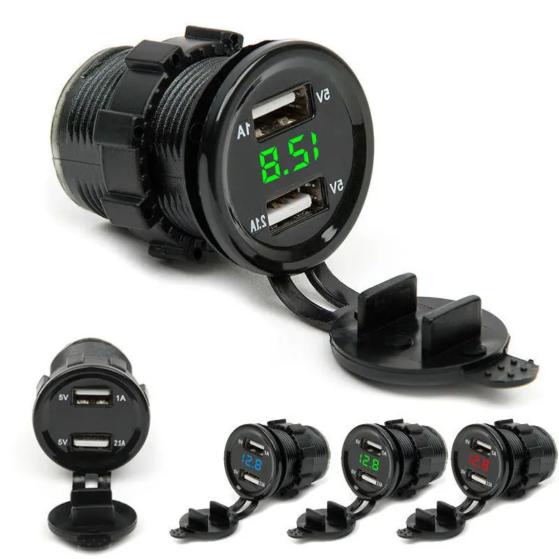2019 New Arrive Cigarette Lighter Socket Splitter 12V-24V 2 Port USB Car Charger 5V 4.2A output with led light Power Adapter
2019 New Arrive Cigarette Lighter Socket Splitter 12V-24V 2 Port USB Car Charger 5V 4.2A output with led light Power Adapter