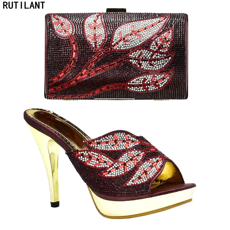 New Arrival Women Italian African Party Pumps Shoes and Bag Sales In Women Matching Shoes and Bag Set Decorated with Rhinestone 
New Arrival Women Italian African Party Pumps Shoes and Bag Sales In Women Matching Shoes and Bag Set Decorated with Rhinestone