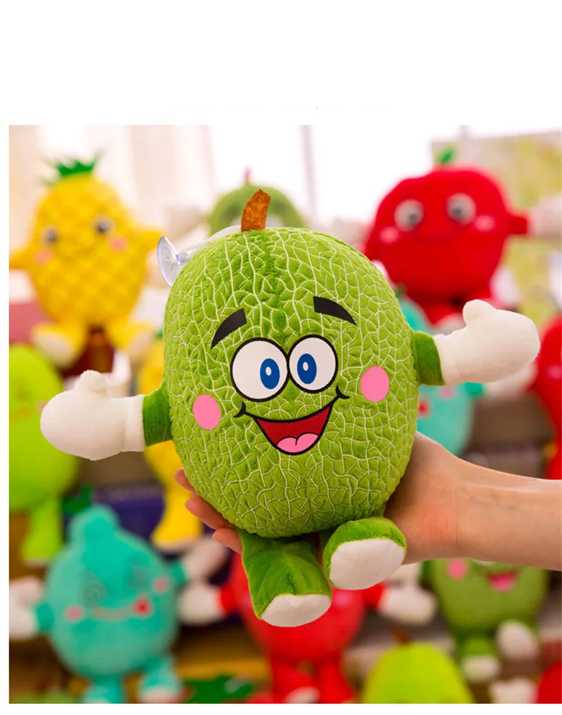 cantaloupe pear pineapple strawberry apple lime lemon plush toy1