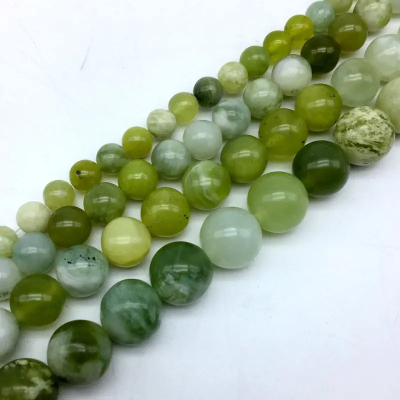 Natural Green Mountain Jades Stone Round Smooth 6 mm 8 mm 10 mm 12 mm 15 inch For DY Jewelry Making Supplies
Natural Green Mountain Jades Stone Round Smooth 6 mm 8 mm 10 mm 12 mm 15 inch For DY Jewelry Making Supplies