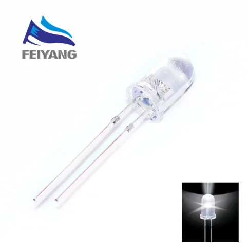 500pcs White LED 5MM White light-emitting diode White turn White Transparents Round DIP led lamp F5 Super Bright
500pcs White LED 5MM White light-emitting diode White turn White Transparents Round DIP led lamp F5 Super Bright