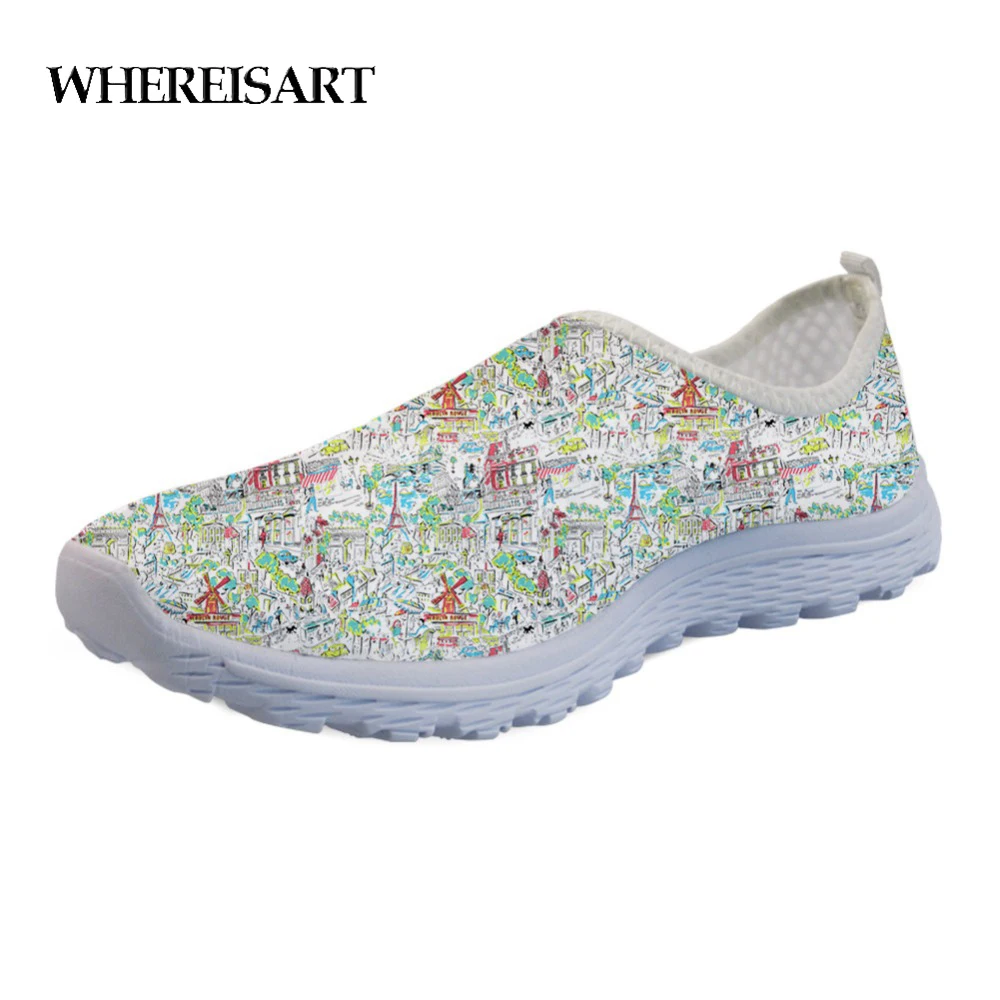 WHEREISART Flats Shoes Women 3D Echos Of Paris Print Spring Summer Mesh Breathable Super Light Beach Girl Sneaker Zapatos Mujer
WHEREISART Flats Shoes Women 3D Echos Of Paris Print Spring Summer Mesh Breathable Super Light Beach Girl Sneaker Zapatos Mujer