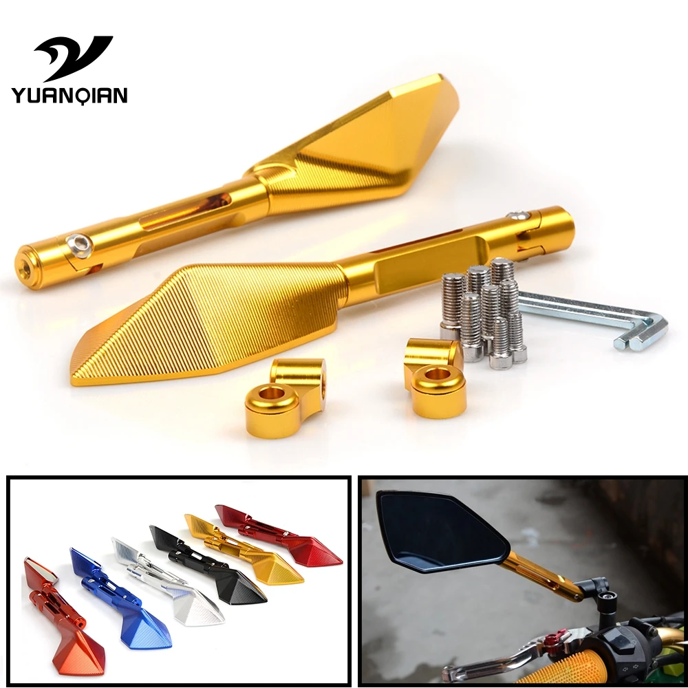 Новый Универсальный мотоцикла с ЧПУ Регулируемый заднего зеркала для Yamaha T-max 530