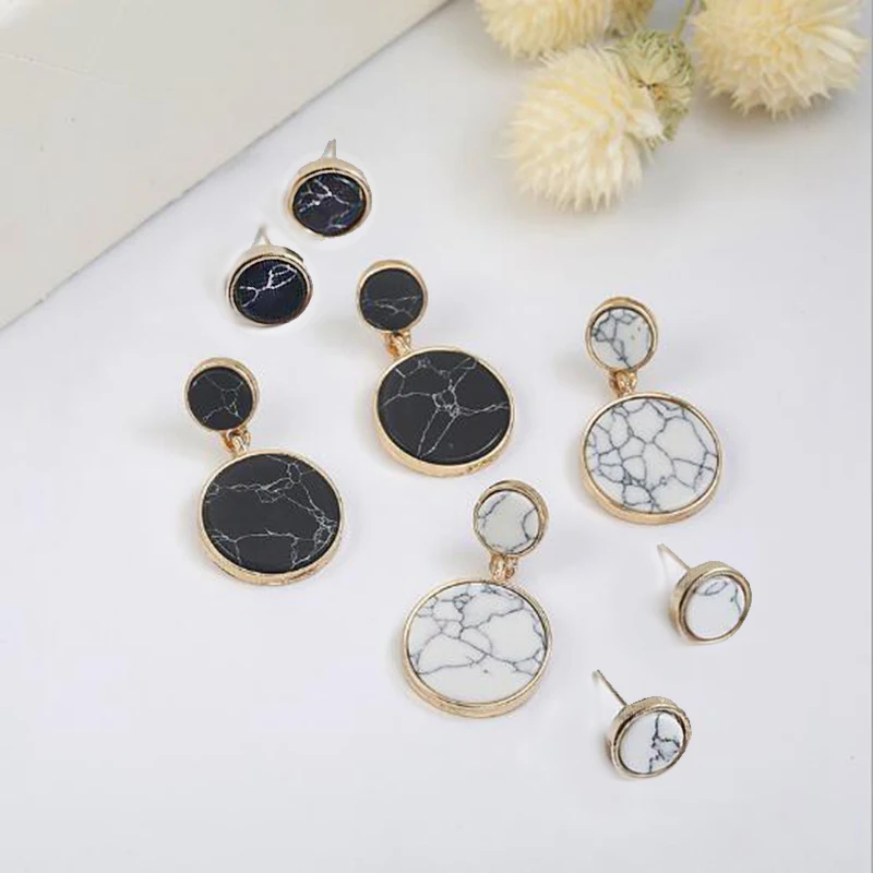 2pcs/Set Imitation Marble Round Women Stud Earrings Creative Design Geometric Shape Ladies Earrings Gifts Jewelry
2pcs/Set Imitation Marble Round Women Stud Earrings Creative Design Geometric Shape Ladies Earrings Gifts Jewelry