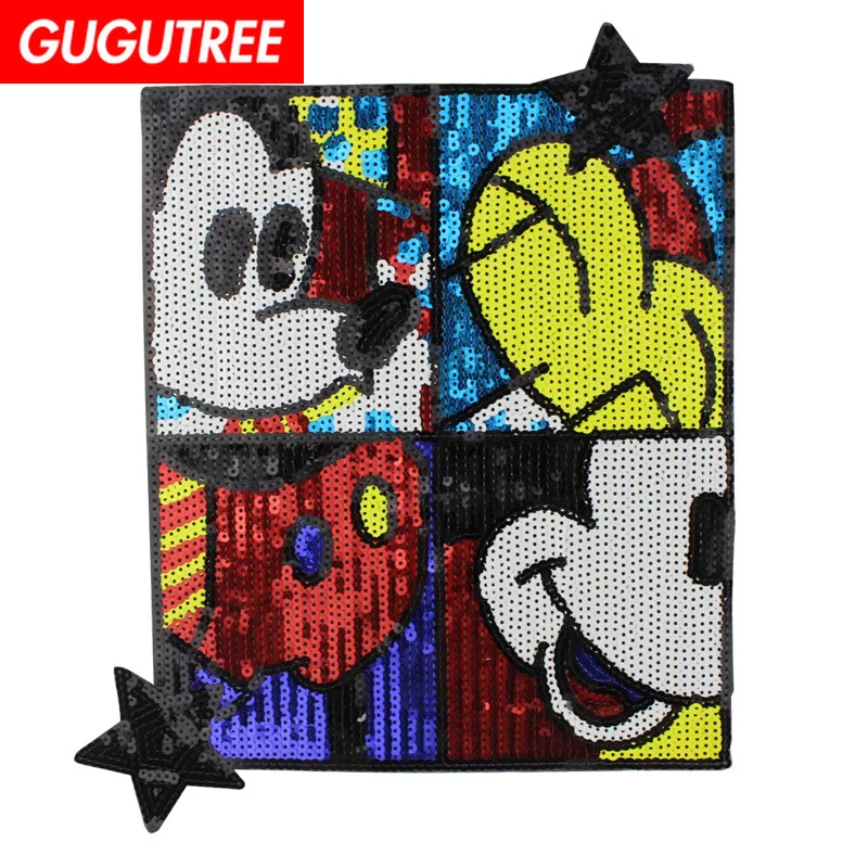 GUGUTREE embroidery Sequins big mouse patches animal cartoon patches badges applique patches for clothing XC-470
GUGUTREE embroidery Sequins big mouse patches animal cartoon patches badges applique patches for clothing XC-470