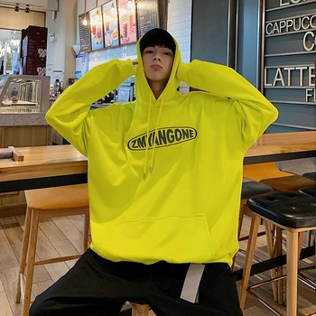 2019 Autumn New Tide Men's Solid Color Fluorescent Green Hooded Students Wild Harajuku Casual Pullover Streetwear
2019 Autumn New Tide Men's Solid Color Fluorescent Green Hooded Students Wild Harajuku Casual Pullover Streetwear