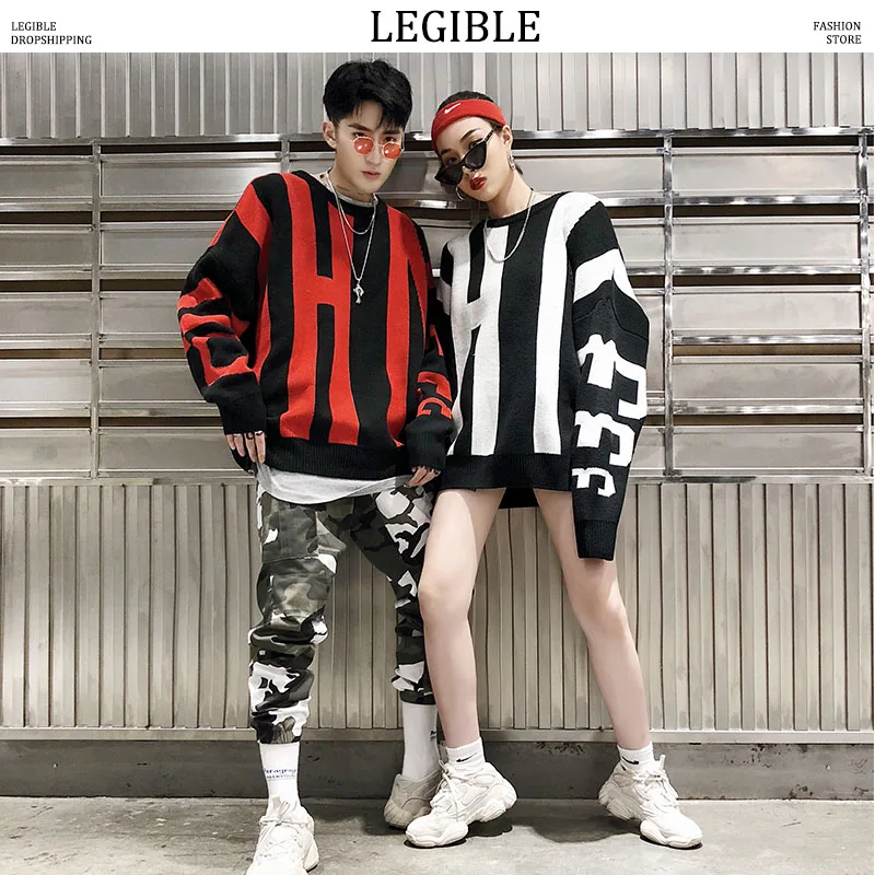 LEGIBLE Men Striped Sweaters Mens O-Neck Hip Hop Black Pullover Swearters Male Fashions Autumn Winter Couple Clothing
LEGIBLE Men Striped Sweaters Mens O-Neck Hip Hop Black Pullover Swearters Male Fashions Autumn Winter Couple Clothing