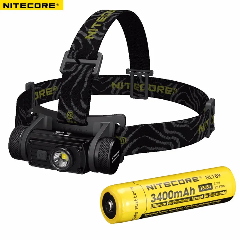 Free shipping-Sales! NITECORE HC60 XM-L2 U2 max. 1000LM beam Distance rechargeable headlight with a 18650 3400mAh battery | Лампы и