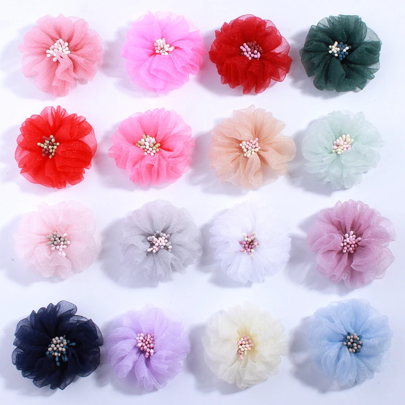 10PCS 5.5CM Fashion Tulle Silk Hair Flower With Match Stick Center End Do Old Wrinkles Fabric Flowers For Hairpins Accessories
10PCS 5.5CM Fashion Tulle Silk Hair Flower With Match Stick Center End Do Old Wrinkles Fabric Flowers For Hairpins Accessories
