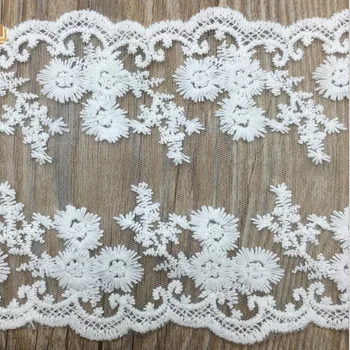 20 yards Cheap Off White Lace Trim Embroidered Fabric Trimming Lace Wedding Decorative Accessories Net Lace Fabric Ribbon 
20 yards Cheap Off White Lace Trim Embroidered Fabric Trimming Lace Wedding Decorative Accessories Net Lace Fabric Ribbon