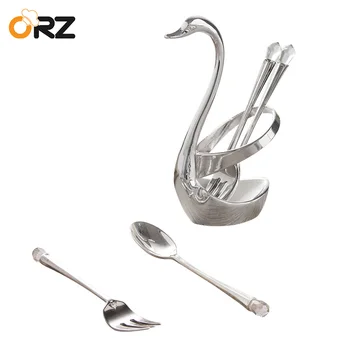 ORZ 7PCS Luxury Swan Dinnerware Set Silver Plating Salad Fruit Dessert Cutlery Set Swan Base Holder Coffee Cake Tableware
ORZ 7PCS Luxury Swan Dinnerware Set Silver Plating Salad Fruit Dessert Cutlery Set Swan Base Holder Coffee Cake Tableware