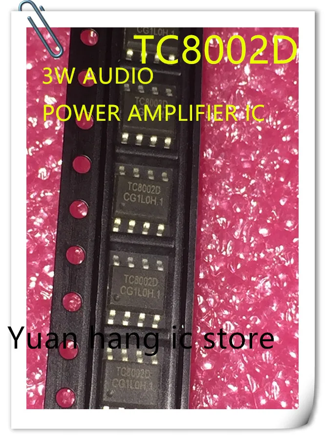 10pcs/lot TC8002D TC8002 8002D 3W audio power amplifier IC SOP-8 new original | Электроника