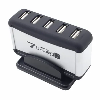 Portable 7 Port USB 2.0 HUB High Speed USB Splitter with AC Power Adapter Cable for PC Laptop USB Charging HUB
Portable 7 Port USB 2.0 HUB High Speed USB Splitter with AC Power Adapter Cable for PC Laptop USB Charging HUB