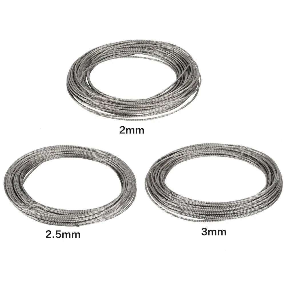 1Pc 20m 304 Stainless Steel Cable Wire Rope Hard Steel Wire for Fishing Lifting 22.53mm
1Pc 20m 304 Stainless Steel Cable Wire Rope Hard Steel Wire for Fishing Lifting 22.53mm