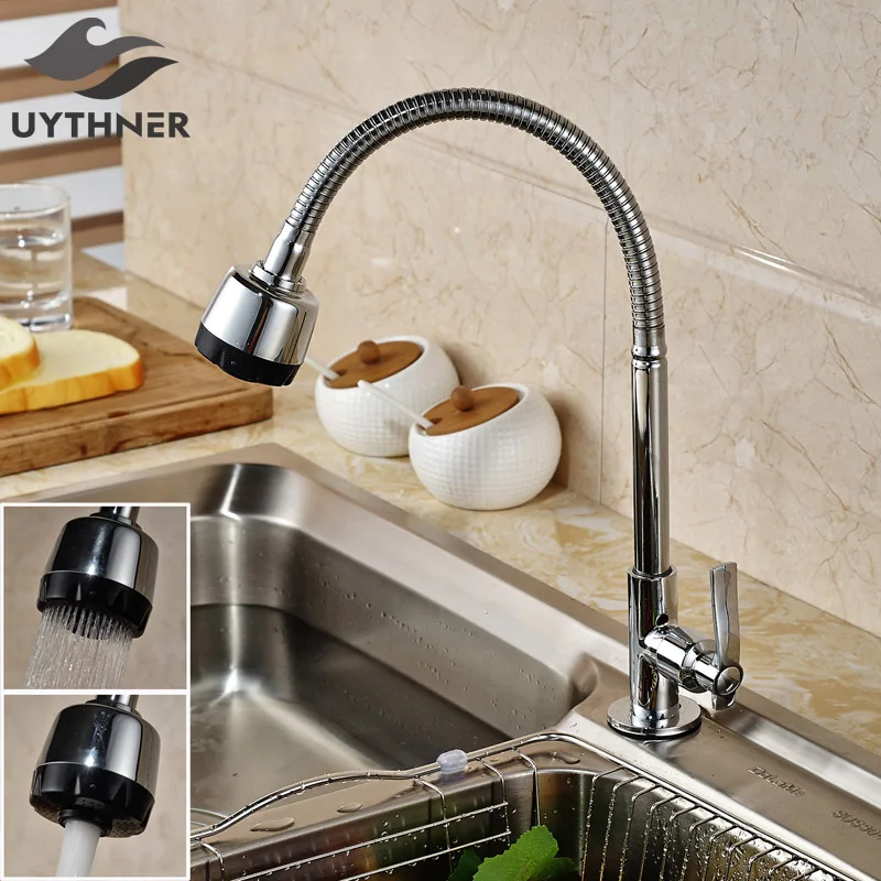 Uythner Brass Chrome 2 Functions Outlet Kitchen Sink Faucet Single Cold Water Tap 360 Degree Rotating Mixer Tap
Uythner Brass Chrome 2 Functions Outlet Kitchen Sink Faucet Single Cold Water Tap 360 Degree Rotating Mixer Tap