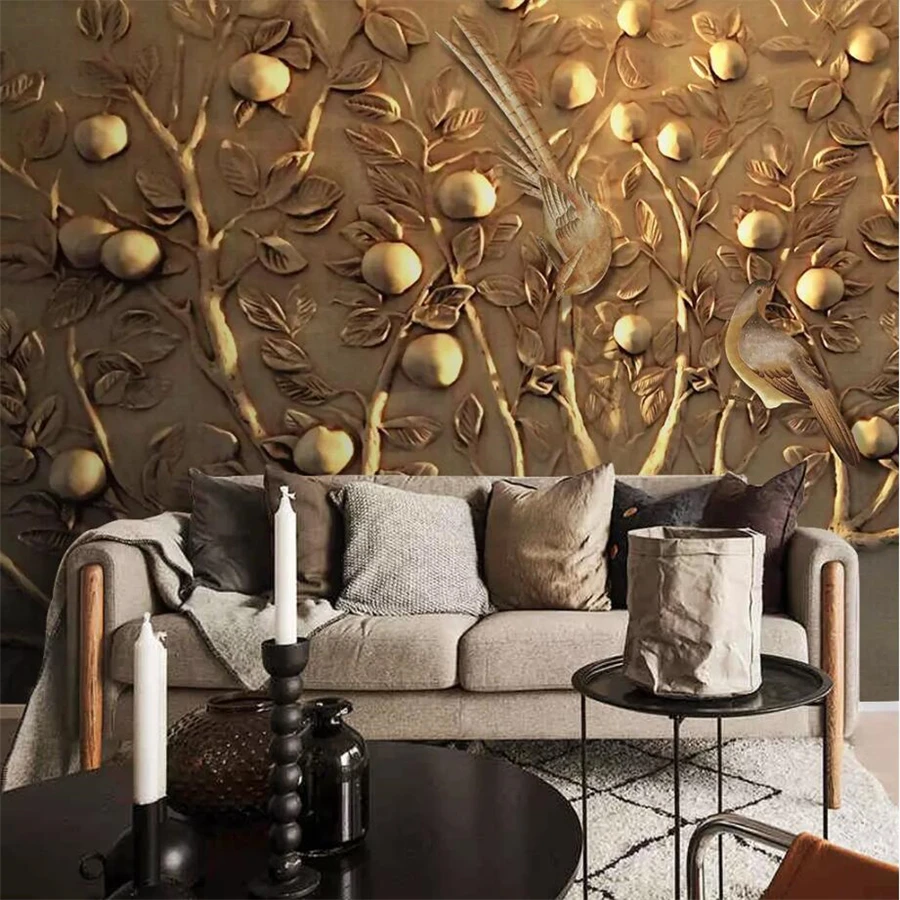 beibehang Custom wallpaper 3d mural embossed rich tree TV sofa background wall paper decorative painting wall papers home decor
beibehang Custom wallpaper 3d mural embossed rich tree TV sofa background wall paper decorative painting wall papers home decor