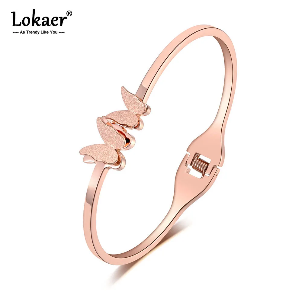 Lokaer Trendy Titanium Stainless Steel Double Butterfly Bangles Bracelets For Women Girls Cuff Bangle Bracelet Jewelry B19067
Lokaer Trendy Titanium Stainless Steel Double Butterfly Bangles Bracelets For Women Girls Cuff Bangle Bracelet Jewelry B19067