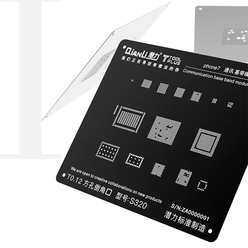 3D Communication Baseband Module Planting Tin Net Black BGA Reballing Stencil Steel Mash for iPhone 8P/8/7/7P/6S/6/5S ferramenta
3D Communication Baseband Module Planting Tin Net Black BGA Reballing Stencil Steel Mash for iPhone 8P/8/7/7P/6S/6/5S ferramenta