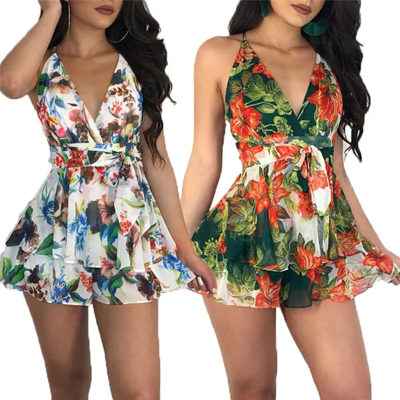 Fashion Women's V-neck Floral Printed Jumpsuit 2018 New Ladies Clubwear Playsuit Bodycon Party Backless Jumpsuit&Romper Trousers
Fashion Women's V-neck Floral Printed Jumpsuit 2018 New Ladies Clubwear Playsuit Bodycon Party Backless Jumpsuit&Romper Trousers